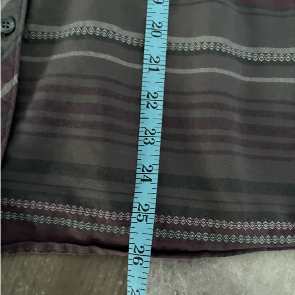 WOMENS MARMOT WOVEN GRAY STRIPE BUTTON DOWN COLLARED FLANNEL SHIRT SIZE XL - Picture 7 of 10